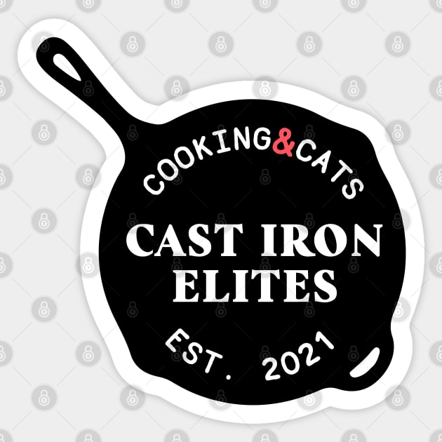 Cast Iron Elites Minimalist Sticker by CloudWalkerDesigns